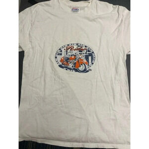 VTG Motorcycle Hanes Beefy T-shirt Live‎ To Ride Youth XL Adult Small